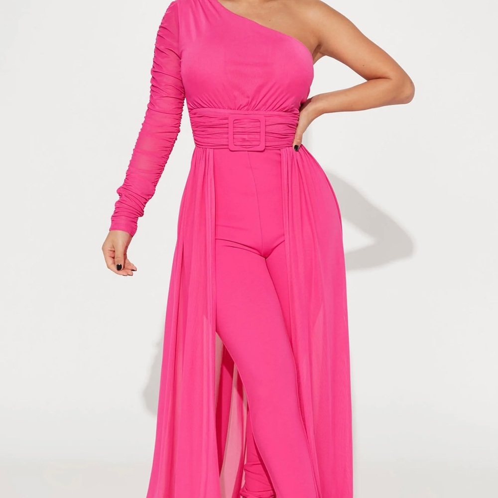 Pink jumpsuit from Fashionnova